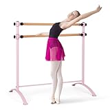 [Applications Multiples]- La conception à double barre permet l'entraînement simultané de plusieurs personnes. Cette barre de danse professionnelle améliore souplesse, équilibre et posture. Elle s'utilise pour le ballet, le yoga et la barre de gymnastique.