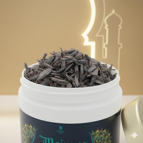 Image of Majmua Oud Bakhoor - Premium Arabic Agarwood Wood Chips, 40g Jar | Long-Lasting Oudh Fragrance for Home, Meditation & Majlis | 30+ Sessions | Natural Chemical-Free