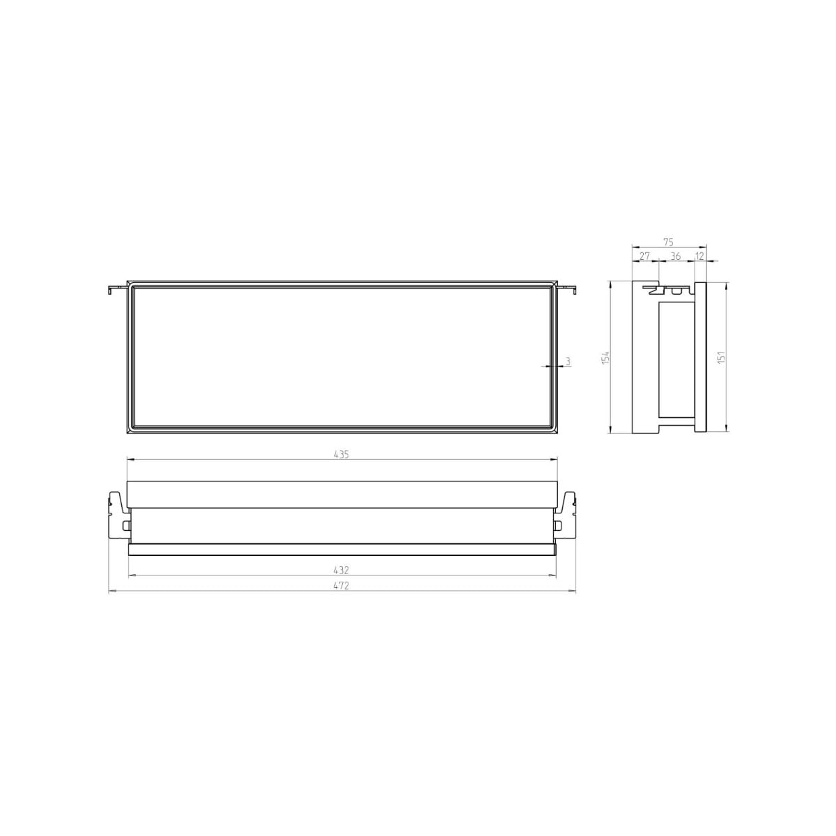 SOTECH Dispensa Tandem Side Türregal Höhe: 600 mm für 60er Unterschrank