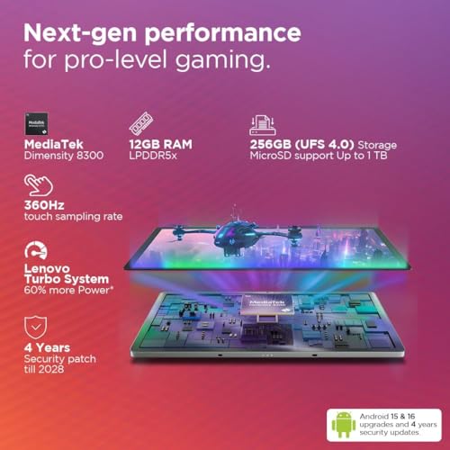 Image of Lenovo {Smartchoice} Idea Tab Pro with Pen Plus & Keyboard|12.7 inch 3K Display|144 Hz Refresh|12 GB RAM, 256 GB ROM| AI-Enabled| MediaTek Dimensity 8300|4 JBL Speakers|10200 mAh Battery with 45 W Charger