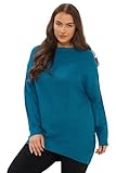 Yours Curve Dark Essential Knitted Jumper - Women's - Plus Size Curve Blue