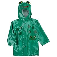 Western Chief Boy's Frog Raincoat, Green, 6/6x