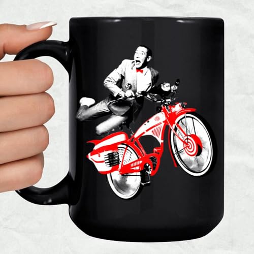 Pee Wee Herman - Pee Wee Herman_S Big Adventure Bike Pee Wee Herman Play House Black Coffee Mug
