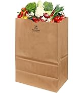 Duro 57# Heavy Duty Large Kraft Brown Grocery Paper Bags, 12 x 7 x 17-100 Count