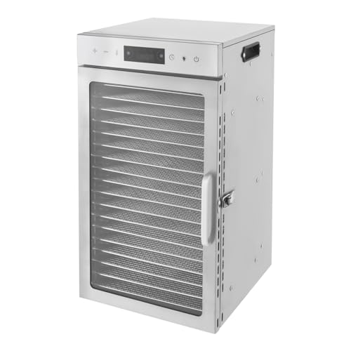 Bepritm 800W Commercial Food Dehydrator, 18-Tray Stainless Steel Fruit Dryer Machine with LED Display, Adjustable Timer (0-24H) & Temperature (86-194°F) for Jerky, Meat, Herbs, Vegetables