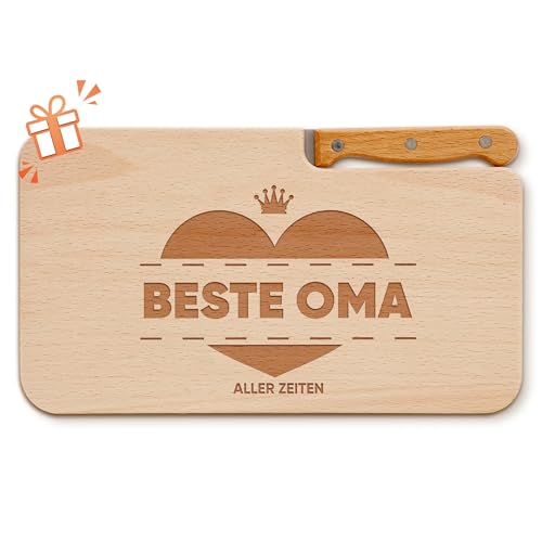 Einzigartige Geschenkidee für Oma: Holz Frühstücksbrettchen mit...