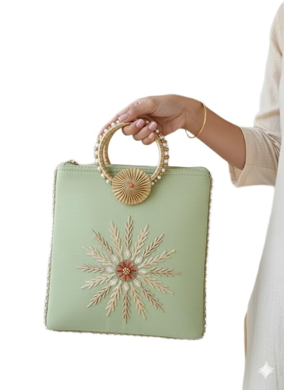 Gota Glamour bagPotali Bag for Wedding Party & Festive Use | Bridal Return Gift Potli Handbag-D_42-picture-35