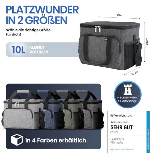 HELDENWERK® Kühltasche klein faltbar bis zu 12h Kühlleistung, auslaufsicher – Ansicht 5