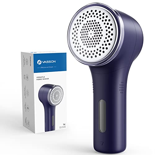 Vasson Fabric Shaver, Sweater Shavers To Remove Pilling, High-Perf Defuzzer, Rechargeable Electric Lint Shaver For Fuzz And Lint Balls From Clothing, Upholstery, Bedding (Blue) #TOP3