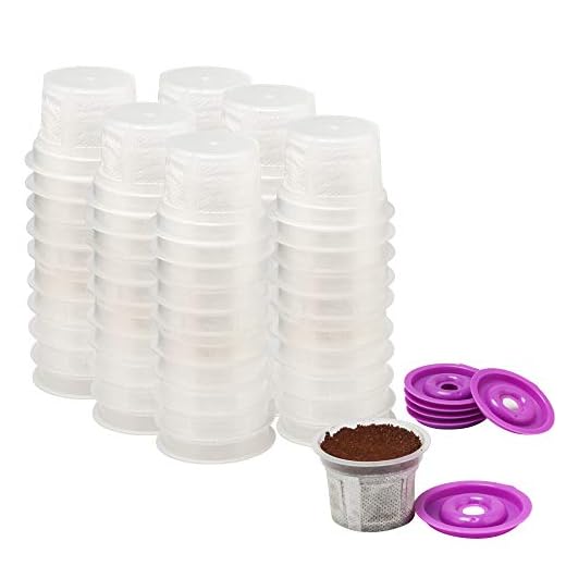 Disposable Cups for Use in Keurig Brewers - Simple Cups - 100 Cups, 10 Lids - Use Your Own Coffee in Reusable Coffee Filters