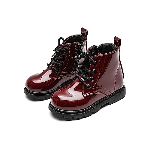 Komfyea Boys And Girls Lace Up Zipper Outdoor Ankle Boots(Toddler/Little Kids)