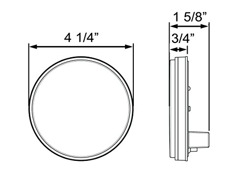 Lámpara LED trasera redonda 4 pulgadas blanca miniatura 4