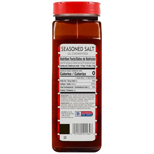 Lawry's Seasoned Salt, 40 oz (Pack of 2) with By The Cup Swivel Spoons