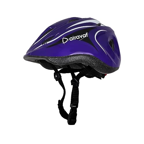 Image of Airavat Kids Cycling Helmet, 7503 Kids Bike Helmet Adjustable Safety Lightweight Children Bicycle Helmet for Kids Skating Cycling Scooter Boys and Girls Bicycle Helmets (Purple)