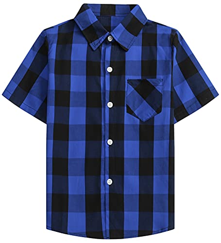 Image of SANGTREE Summer Button Down Shirts Cottn Tops for Men Women Boy Girl