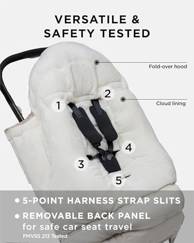 Image of 7AM Enfant Stroller Blanket 212 - Adjustable Baby Car Seat Zipped Blanket for Babies Winter, Unisex Multi Purpose Fleece Lined Warm Hooded Toddler Footmuff Water Repellent | (6M - 4T)