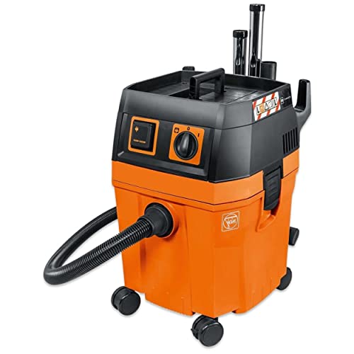 Fein Turbo II HEPA Set Wet/Dry Dust Extractor - 8.5-Gallon Capacity, 151 CFM Suction, Anti-Static System, Quiet 66 dB Operation, Includes HEPA Filter and Accessories - 92036060990
