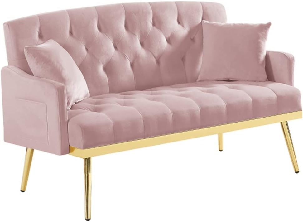 2 Seater Sofa，Golden Leg，Velvet Sofa，Interior Furniture, Living Room and Bedroom