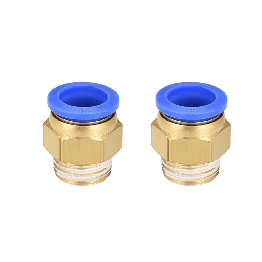 HOSEMART Pneumatic Tube OD 16mm x 1/4" Male BSP Thread Straight Push Type Pipe Fittings (Pack of 2) (B097TPF1NP) Amazon Price History, Amazon Price Tracker