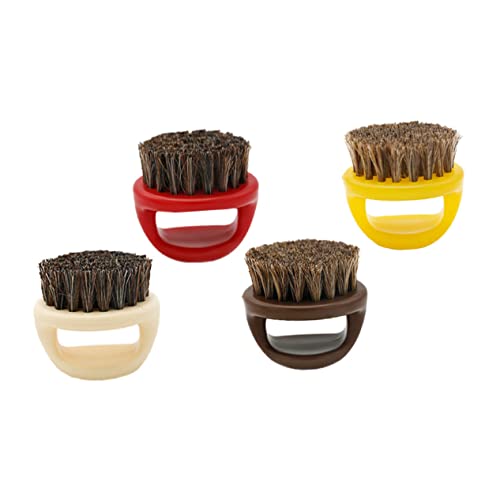 VICASKY 4PCS Male Beard Brush Durable Plastic Handle Bristle Comb for Beard Cleaning Lightweight and Compact Color present for Bearded Men