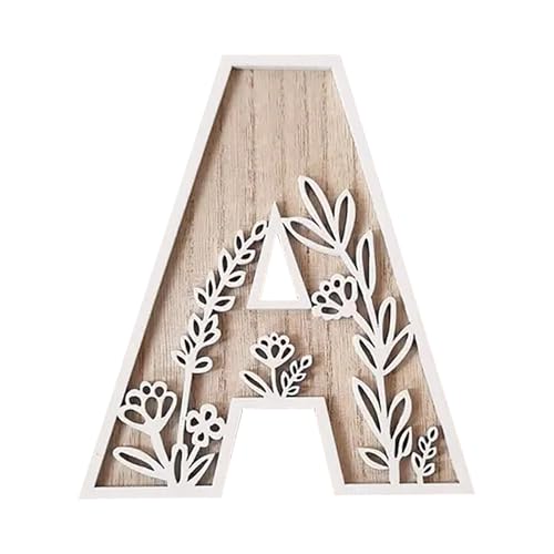 5 pouces Lettres en bois non finies pour travaux manuels, décoration d'alphabet à peindre pour la chambre des enfants, mariage, maison et panneaux de nom...