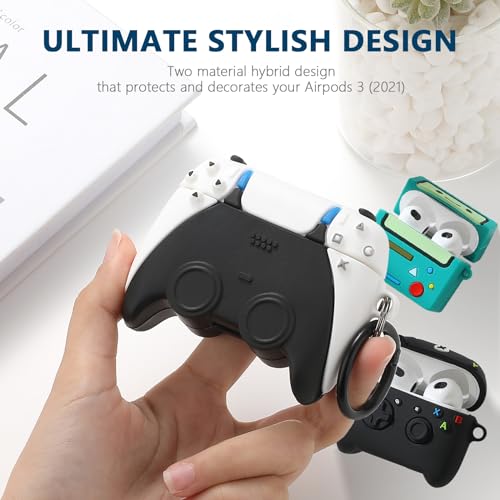 Image of [3Pack] Gedicht for Airpods 3rd Generation Case, Funny 3D Cartoon Game Console Controller Design Silicone Soft Cases for Airpods 3rd Case Cover, with Keychain Kids Women Men for Airpods 3 Case