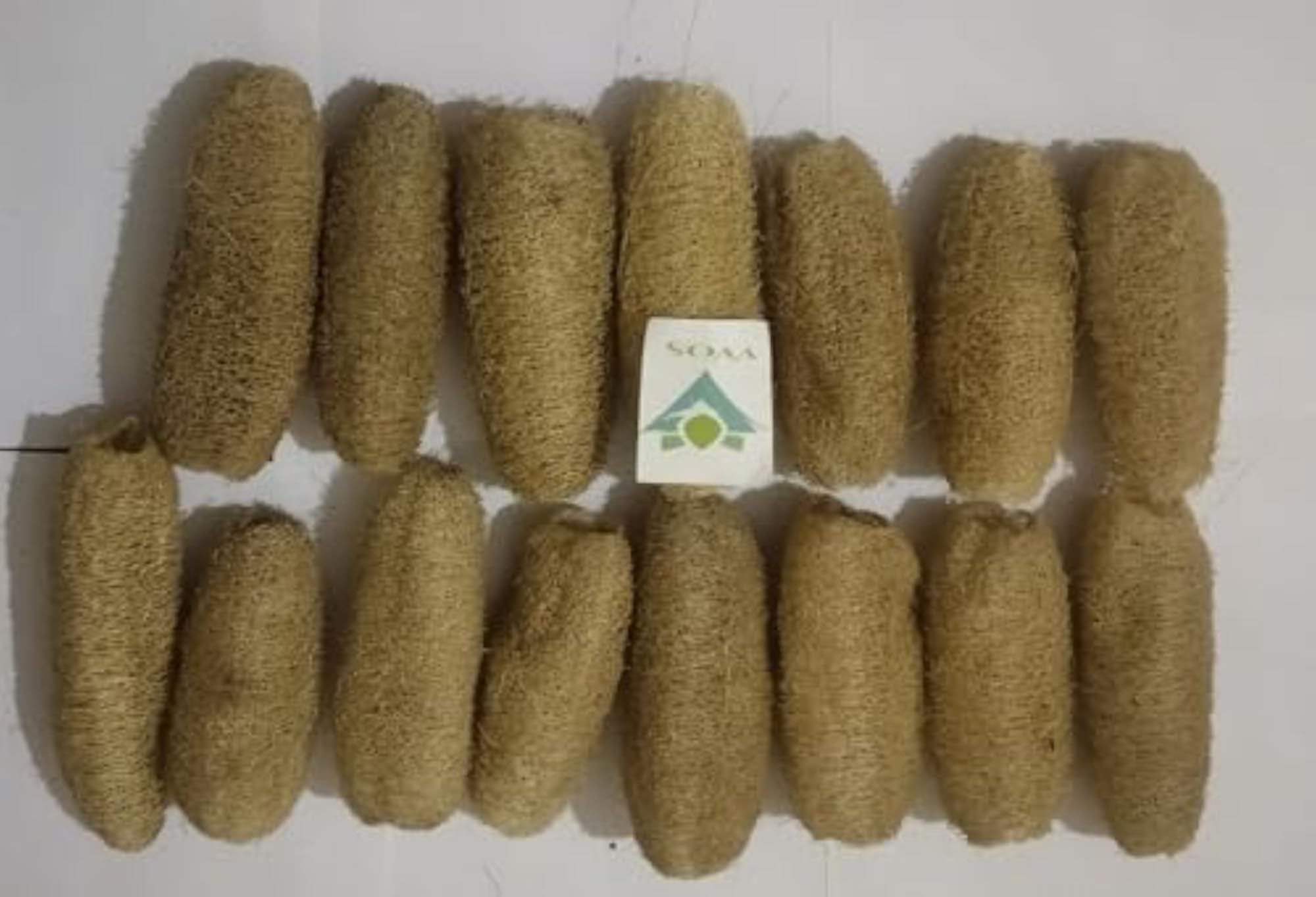 100% Natural Loofah Sponge Body Scrubber, Eco-Friendly, Pack of 15