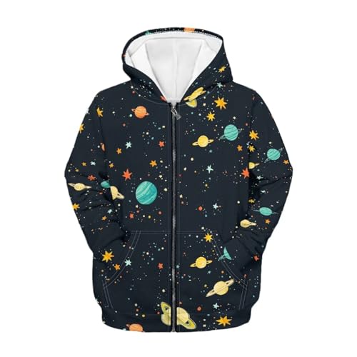 Mumeson Girl's Zipper Up Hoodies Hooded Sweatshirts with Front Pockets Outwear Zip Up Hoodies Activewear