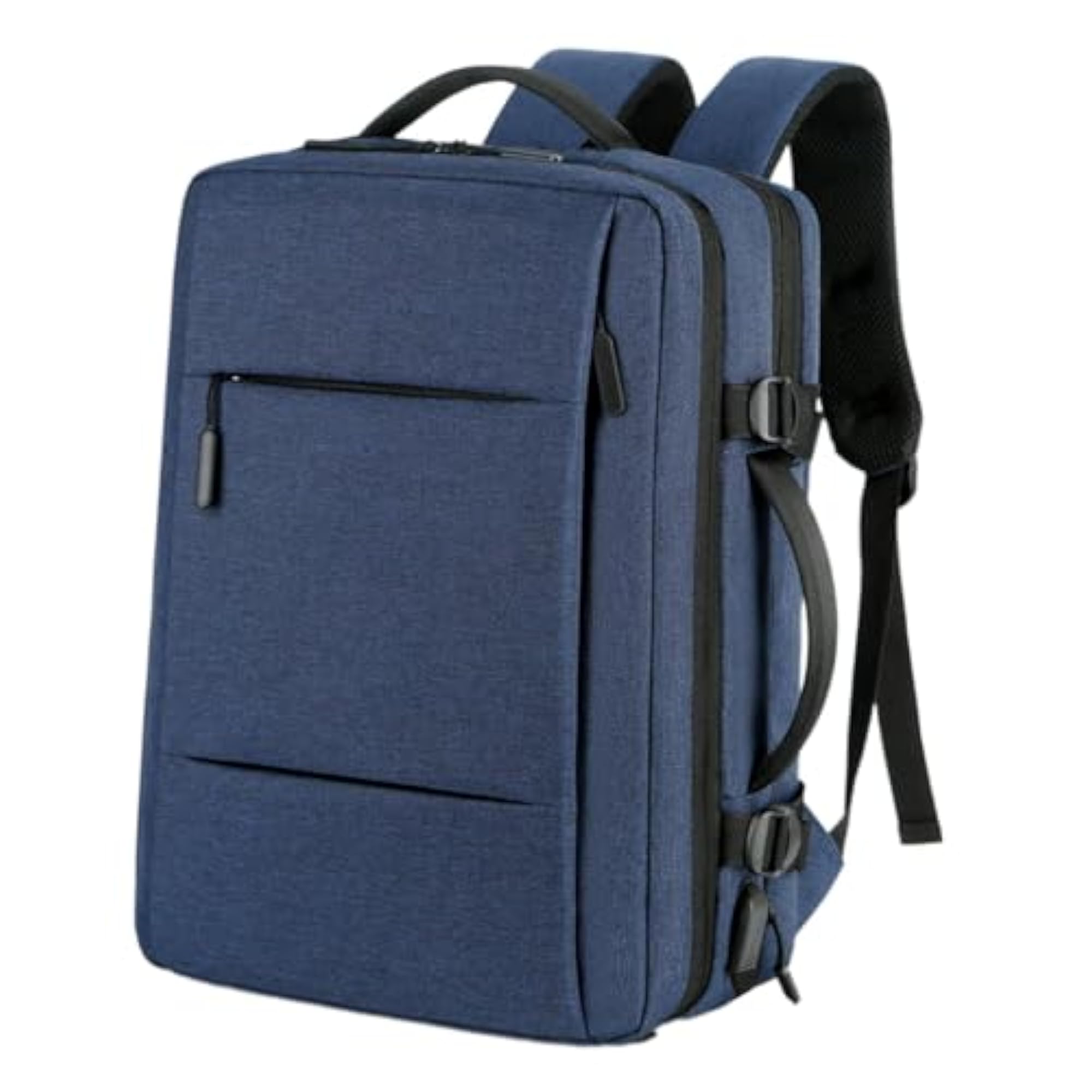 Portable Multi-PU Leather Laptop Bag for Weekender Hiking, Dark Blue