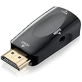 hdmi switch klinke Plug & Play - Braucht es keinen Treiber, einfach zu einstecken und verwenden. SPLAKS HDMI auf VGA Konverter kann auf Projektoren, HDTV, Monitoren / Displayer und anderes Gerät mit VGA Stecker Anschluss.