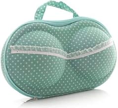 Polyester Stylish Portable Bra & Lingerie Organizer Travel Bag | Compact Underwear & Bra Storage Case for Travel & Home | Lightweight, Durable, Multicolor | 15 × 6 cm