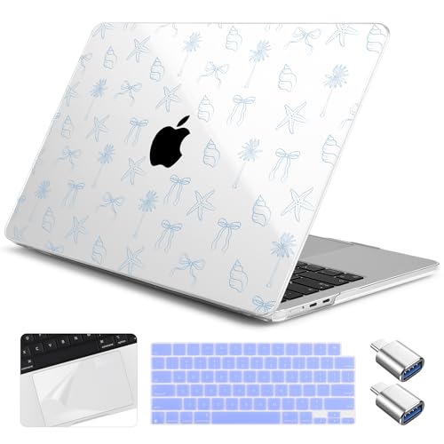 Yebiseven for MacBook Air 13(13.6) inch Case 2026 2025-2022 M5 M4 M3 M2 A3449 A3240 A3113 A2681 Shockproof & Scratch-Resistant Hard Shell + Keyboard Cover + Trackpad Protector + Type C, Starfish &Tree by Yebiseven - Used condition - US$10.28