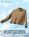 Soothfeel Women's Athletic workout Jacket Lightweight UPF 50+ Long Sleeve Sun Protection Shirts Zip Up Cropped Hiking Tops (Deep Khaki, M)