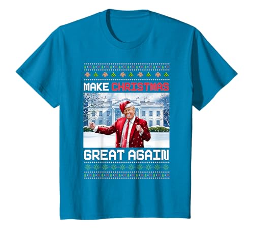 Make Christmas Great Again Santa Funny Trump Xmas Pajamas T-Shirt