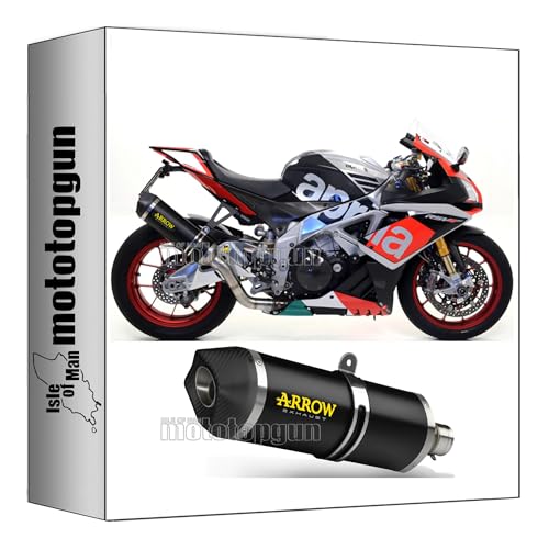 Echappement Arrow 71744AKN carbone et alu noir haut de gamme pour RSV-4 15-16