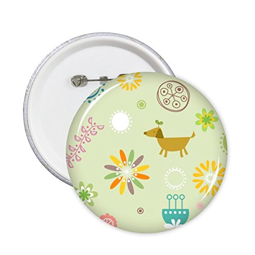 Customiser un vêtement triste avec le badge bouton rond chien et fleur