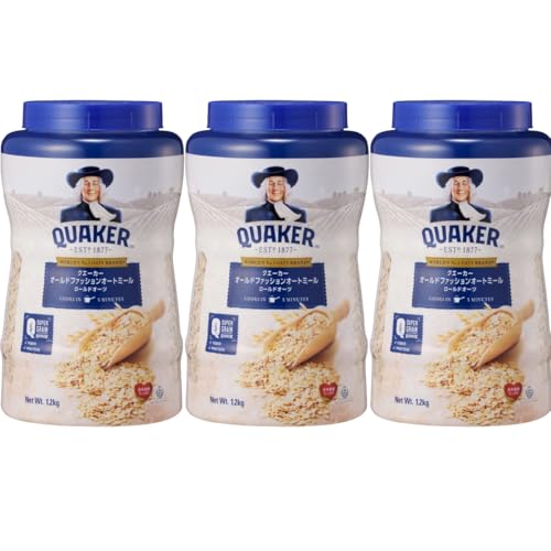 クエーカー オールドファッション オートミール 1.2kg x 3個 食物繊維 オーツ麦 Avelis