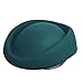 Womens Fascinators Hats Vintage 60s Wool Cap Stewardess Pillbox Hat Teardrop Cocktail Fascinator Base Hair Clip Dark Green