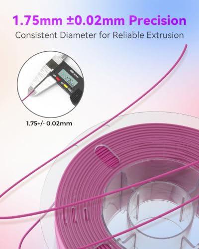Image of VOXELAB HS PLA+ Filament 1.75mm, High Speed PLA Plus 3D Printer Filament, 1kg (2.2lbs) for Most FDM 3D Printers, Enhanced Toughness & Smooth Printing, Superior Layer Adhesion(Magenta)
