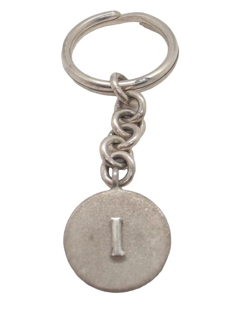 Inicial I: Llavero de Plata 925 - Letra -Alfabeto-Cartas-Iniciales - Brisa