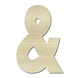 36' Tall X 1/2' Thick, Unfinished Wooden Punctuation - Ampersand - Large Wall Wood Punctuation - for Home Bedroom Office Wedding Party Décor - Ready to Paint Or Stain