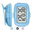 AVTREK Accurate 3D Step Counter Pedometer Tracker for Walking Simple Pocket Pedometer Clip on (Blue)