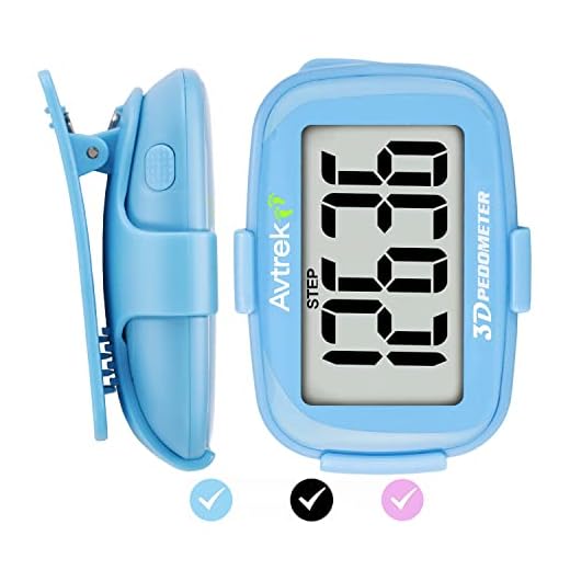 AVTREK 3D Step Counter Clip On with LED Backlight Pocket Pedometer for Walking Outdoor Activities Fitness Tracker Without Smartphone