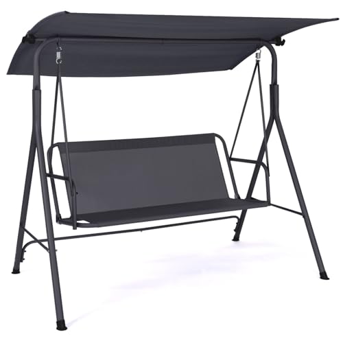 IDMarket - Balancín de jardín con techo reclinable, 170 cm
