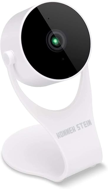 Konnek Stein Smart Security Cameras 1080p HD Indoor Home Camera Detection Night Vision 2-Way Audio Compatible with Alexa & Google Assistant White