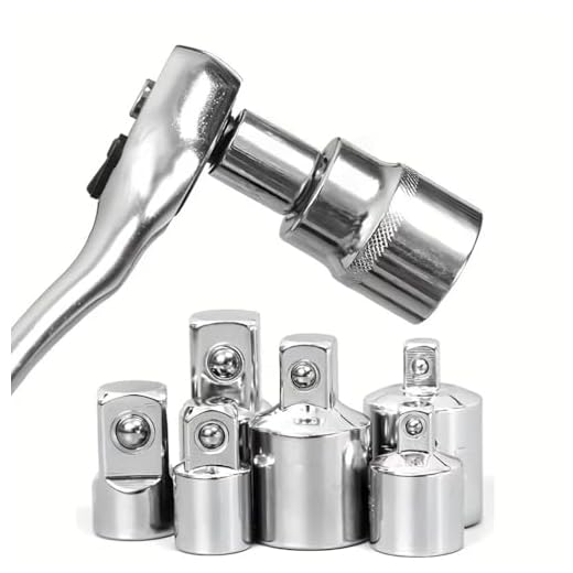 Socket Conversion Head, Ratchet Wrench Adapter, 1/2 Large, 3/8 Medium, 1/4 Small