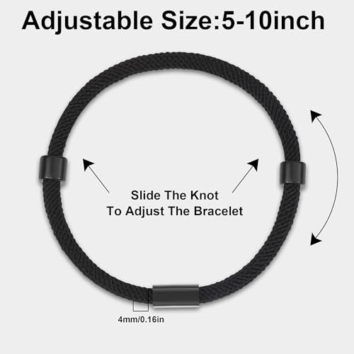 10PCS Christian Jesus Cross Rope Bracelet, Braided Cord Bracelet for Men Women, Nautical Surf Beach Bracelets Gifts Set for Sports, Handmade Woven String Bracelets with Adjustable Knot3