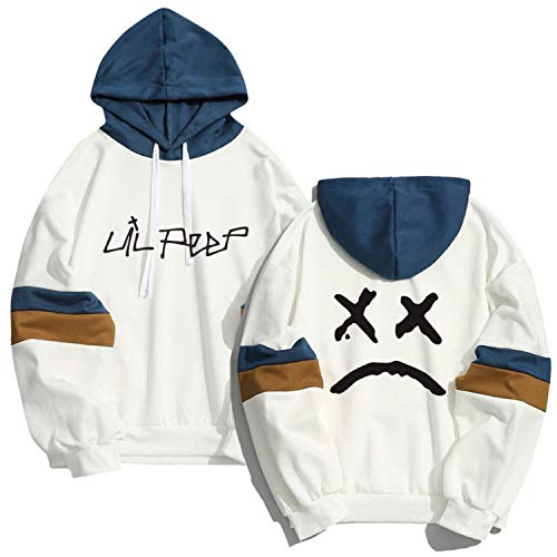 Lil Peep Falling Down Hoodies Pullover Tentacion Merch Rapper Hell Boy Sweater Men Boys Unisex White