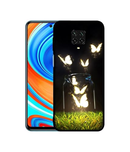 Image of Butterfly Design Premium 2D Printed Metal Back Case Cover for Mi Redmi Note 9 Pro /Note 9 Pro Max /Poco M2 Pro