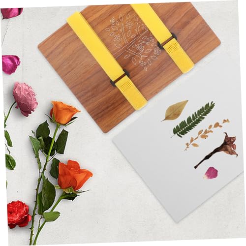 Kit pressage de fleurs bois et papier absorbant réutilisable pour herbier DIY